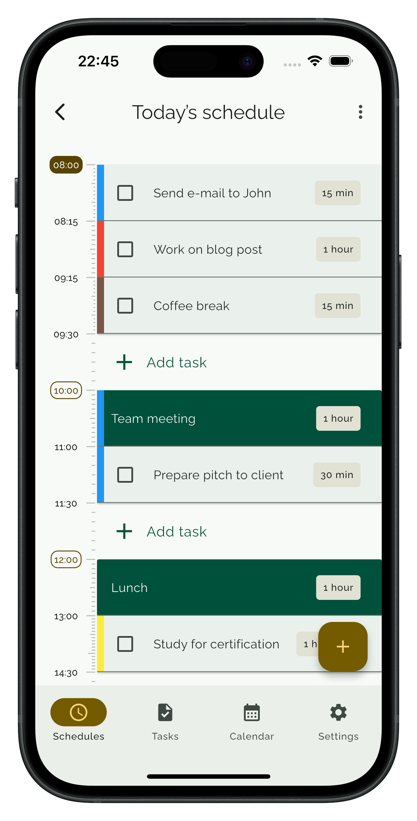 Screenshot of Timeblokker